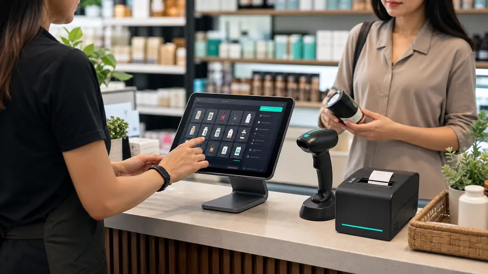 Kasir retail menggunakan POS dan marketplace .Maju